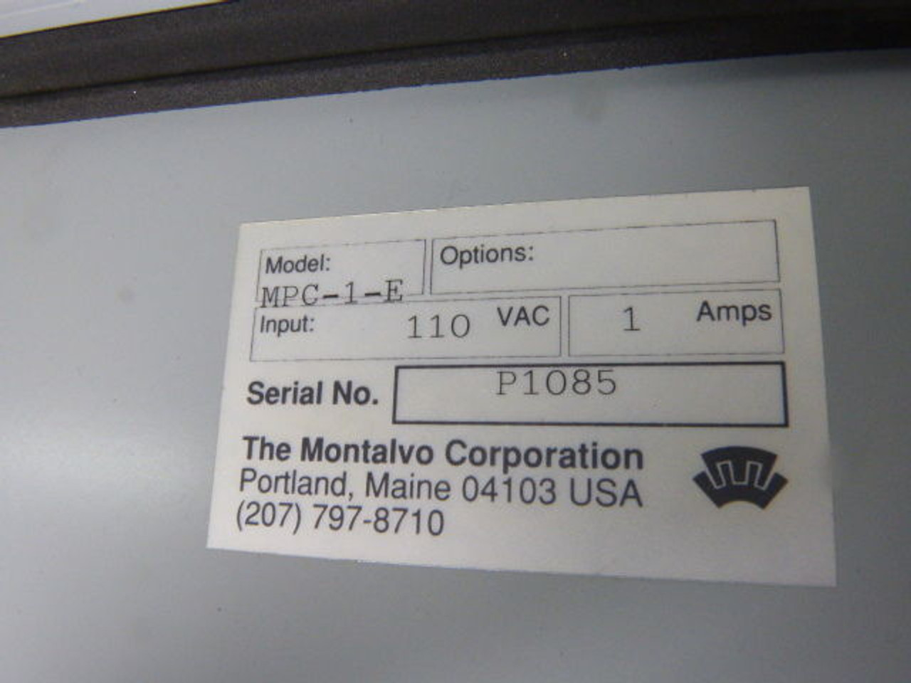Montalvo MPC-1-E Electro/Pneumatic Converter *Without Control Board* USED