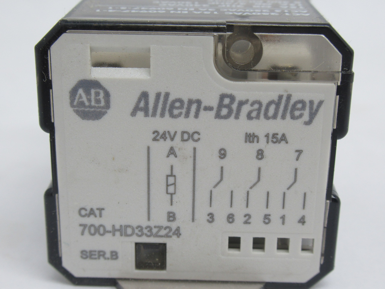 Allen-Bradley 700-HD33Z24 Series B Relay 24VDC  15A 11-Blade BOX DAMAGE NEW