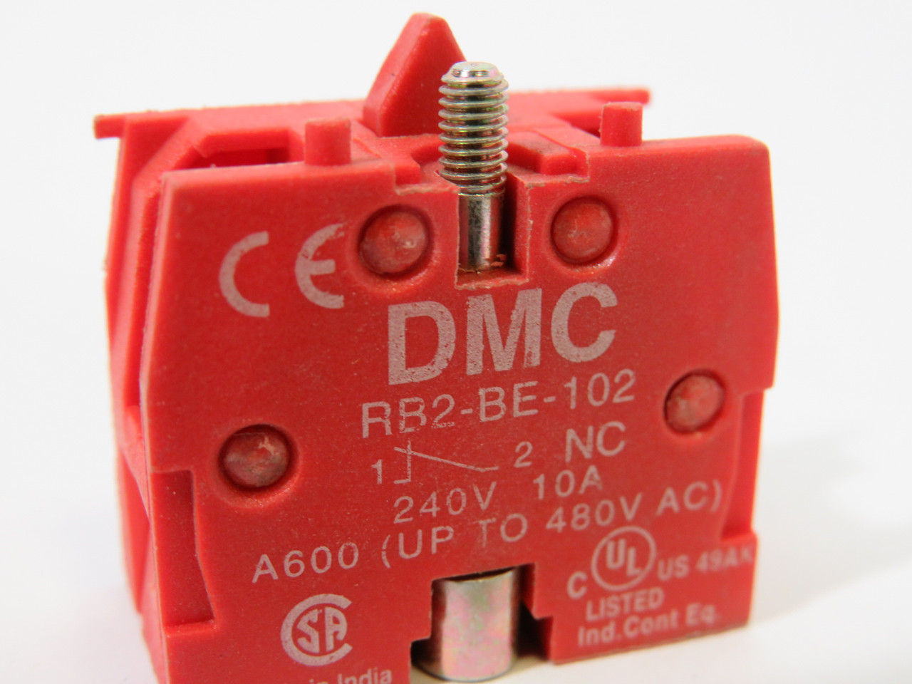 DMC RB2-BE-102 Contact Block 1NC 10A 240V 480VAC USED