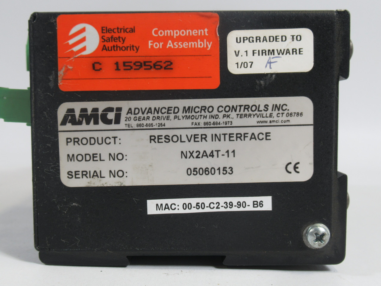 AMCI NX2A4T-11 Resolver Interface Module 4Channel V.1 Firmware NO MOUNTS USED