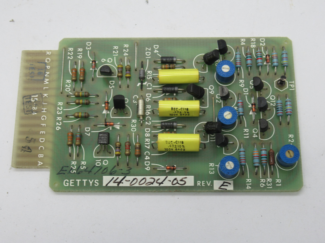 Gettys 14-0024-05 Circuit Board Rev. E USED