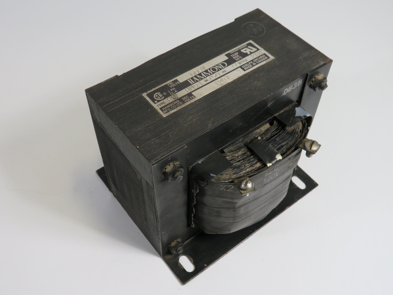 Hammond HM9J Transformer 750VA Pri 600V Sec 120V SHELF WEAR USED