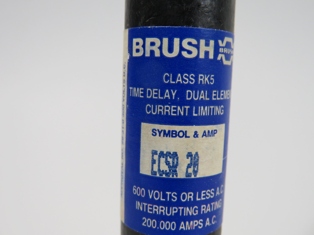 Brush ECSR20 Time-Delay Fuse 20A 600V USED