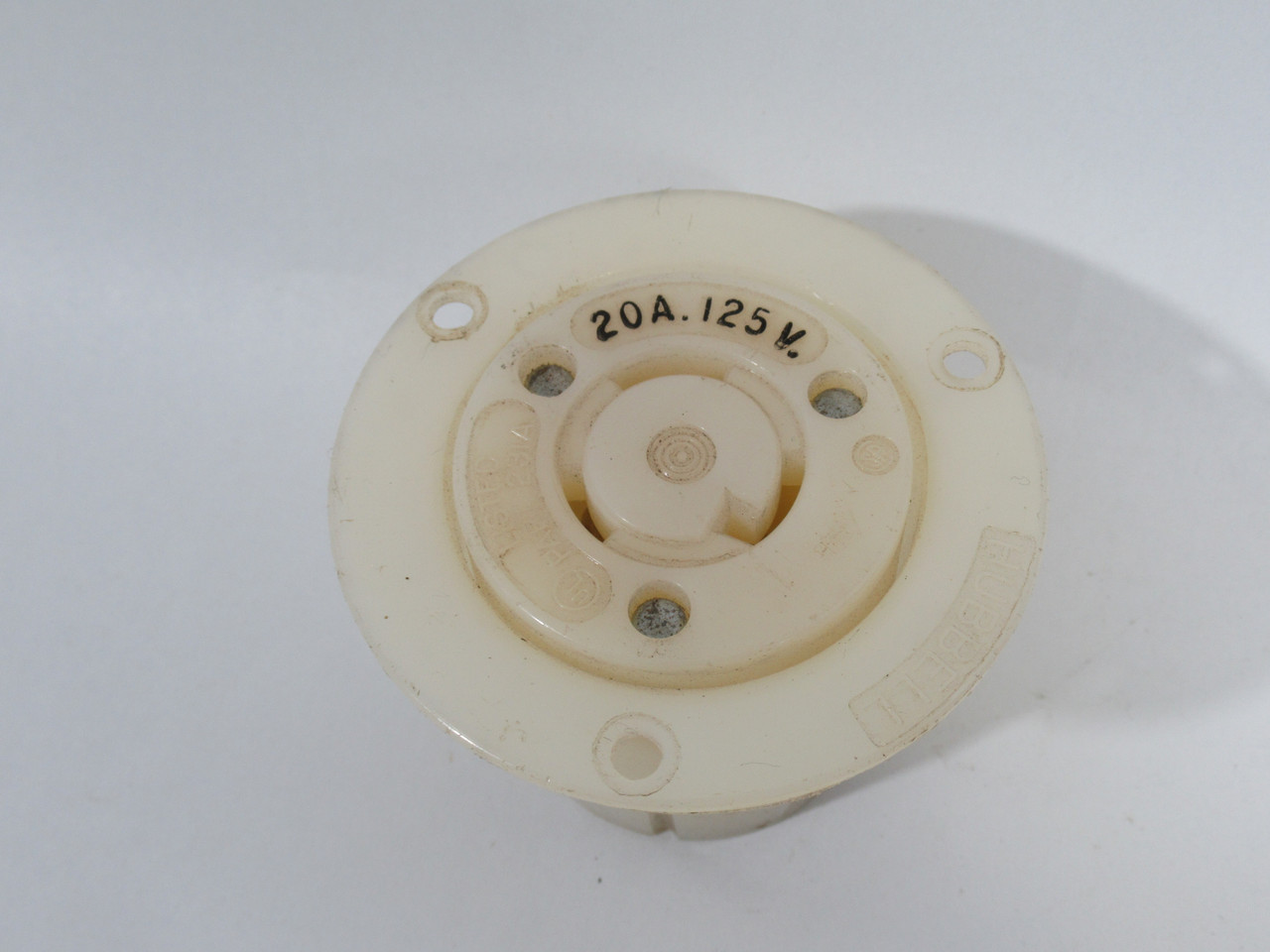 Hubbell HBL2316 Twist-Lock Flanged Outlet 20A 125V 3W 2P USED