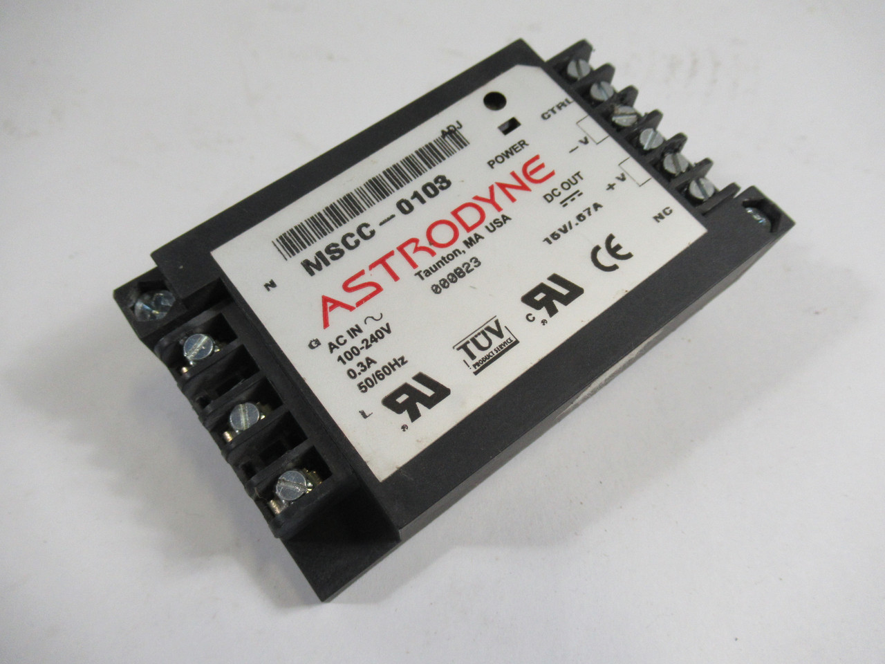 Astrodyne MSCC-0103 Ultra-Mini Power Supply 15V 0.67A USED