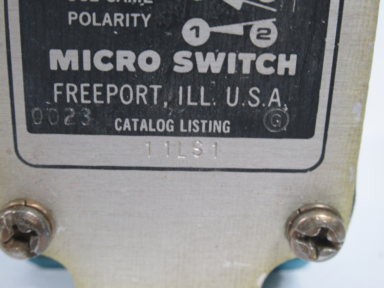 Microswitch 11LS1 Limit Switch 10A 125/250VAC 1/2HP@125VAC USED