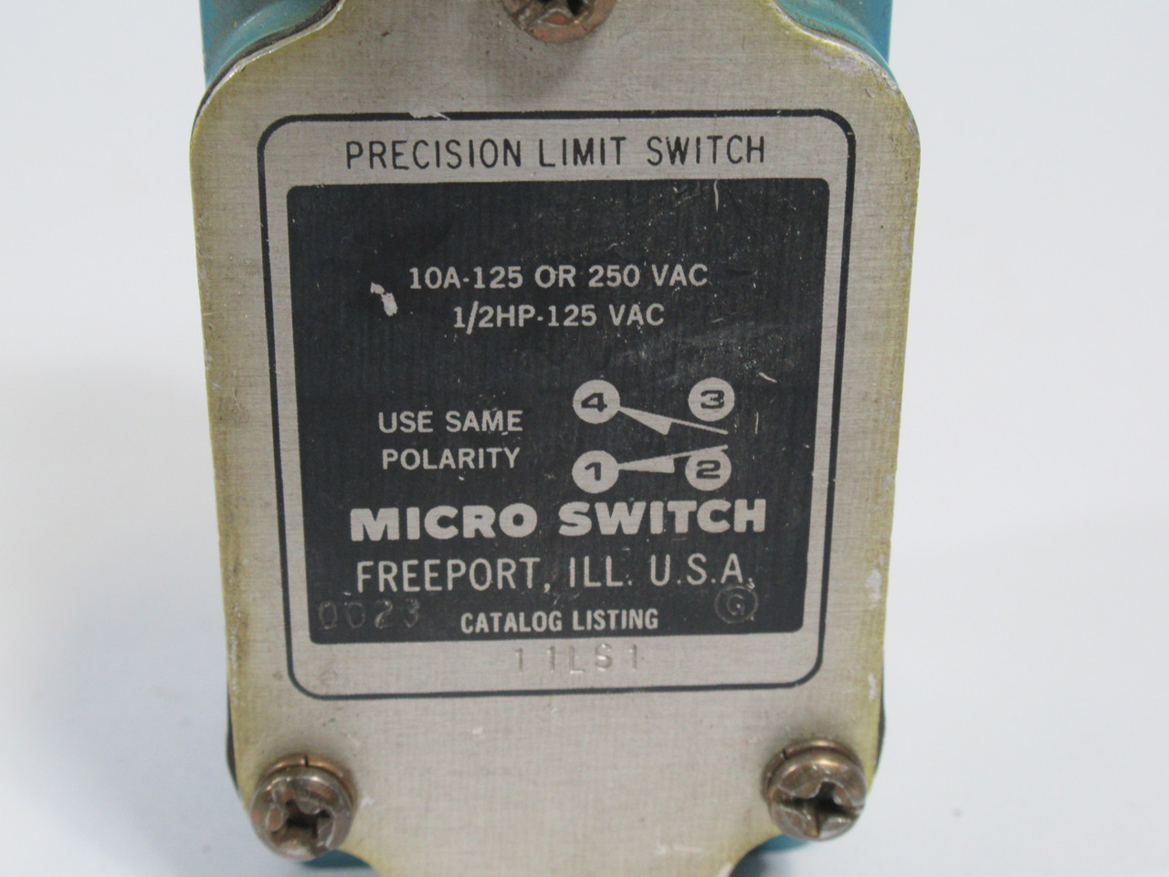 Microswitch 11LS1 Limit Switch 10A 125/250VAC 1/2HP@125VAC USED