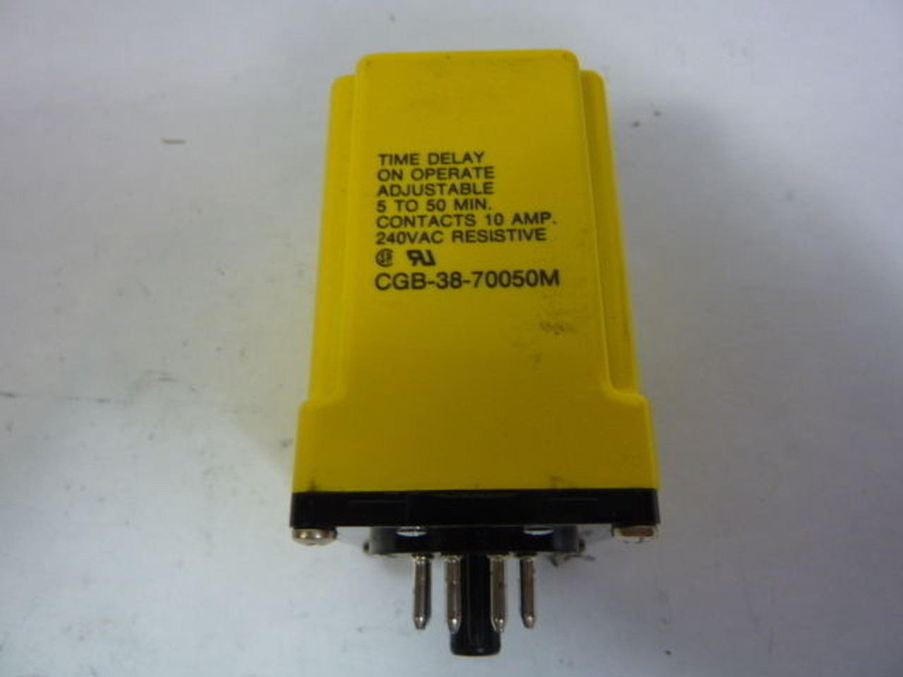 Potter & Brumfield CGB-38-70050M Time Delay Relay 120VAC 5-50Min 10A USED