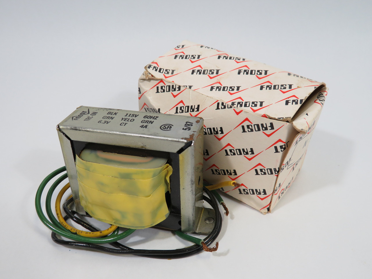 Frost TRC-6N Transformer 6.3VCT@4A 115V 60Hz *Shelf Wear/DMG BOX* ! NEW !