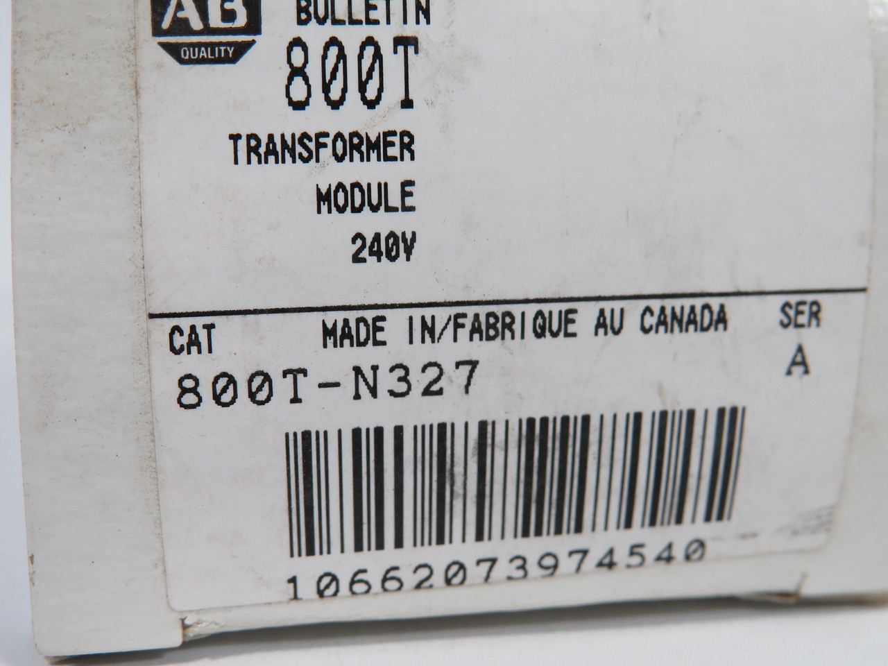Allen-Bradley 800T-N327 Series A Pilot Device Transformer *Shelf Wear* ! NEW !