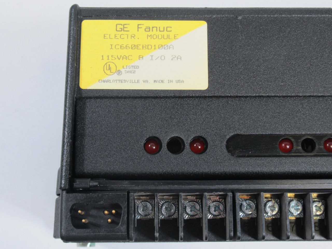 GE Fanuc IC660EBD100A I/O Module 2A 115VAC *MISSING COVER* USED