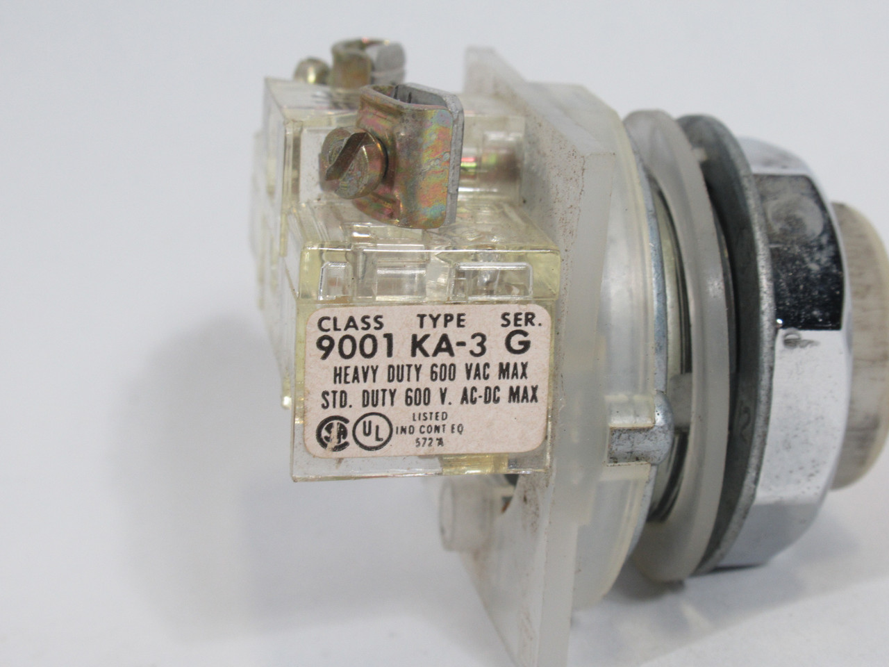 Square D 9001-KR1RH6 Series G Red Flush Push Button 1NC 3A@240V USED