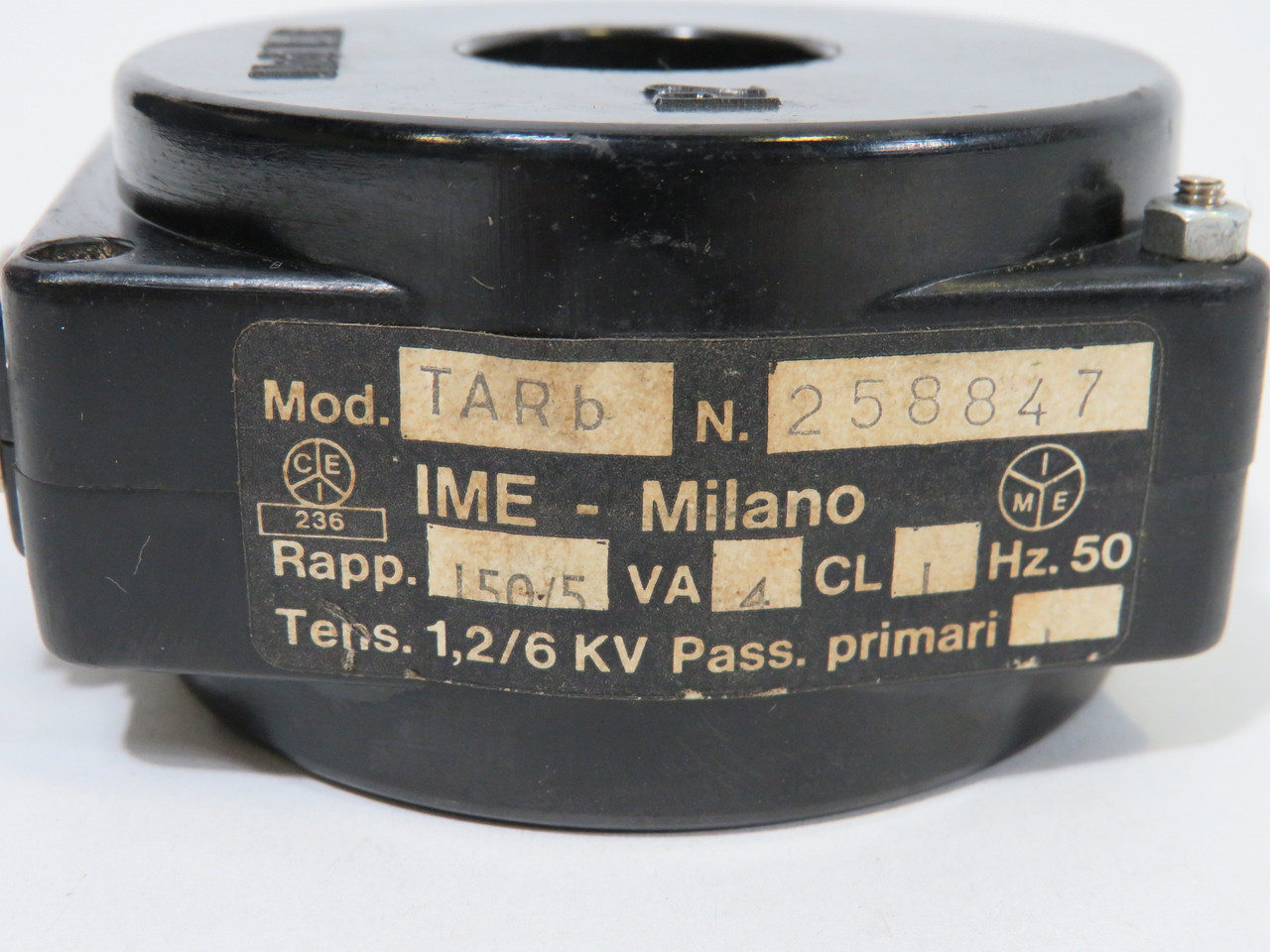 IME TARB Current Transformer 4VA 1.2/6kV 150:5A Ratio 50Hz USED