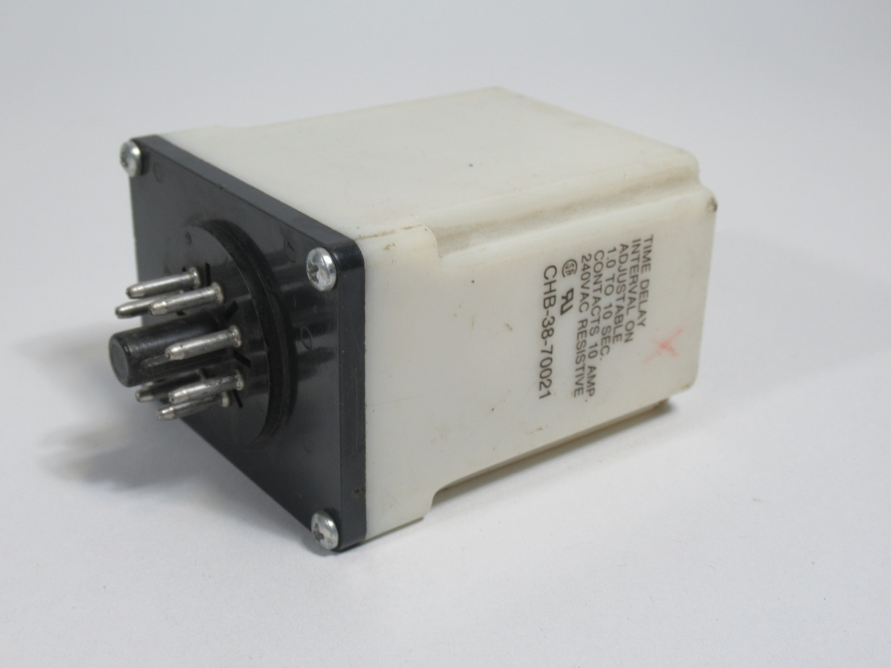 Potter & Brumfield CHB-38-70021 Timer Relay 1-10sec 10A 240VAC USED