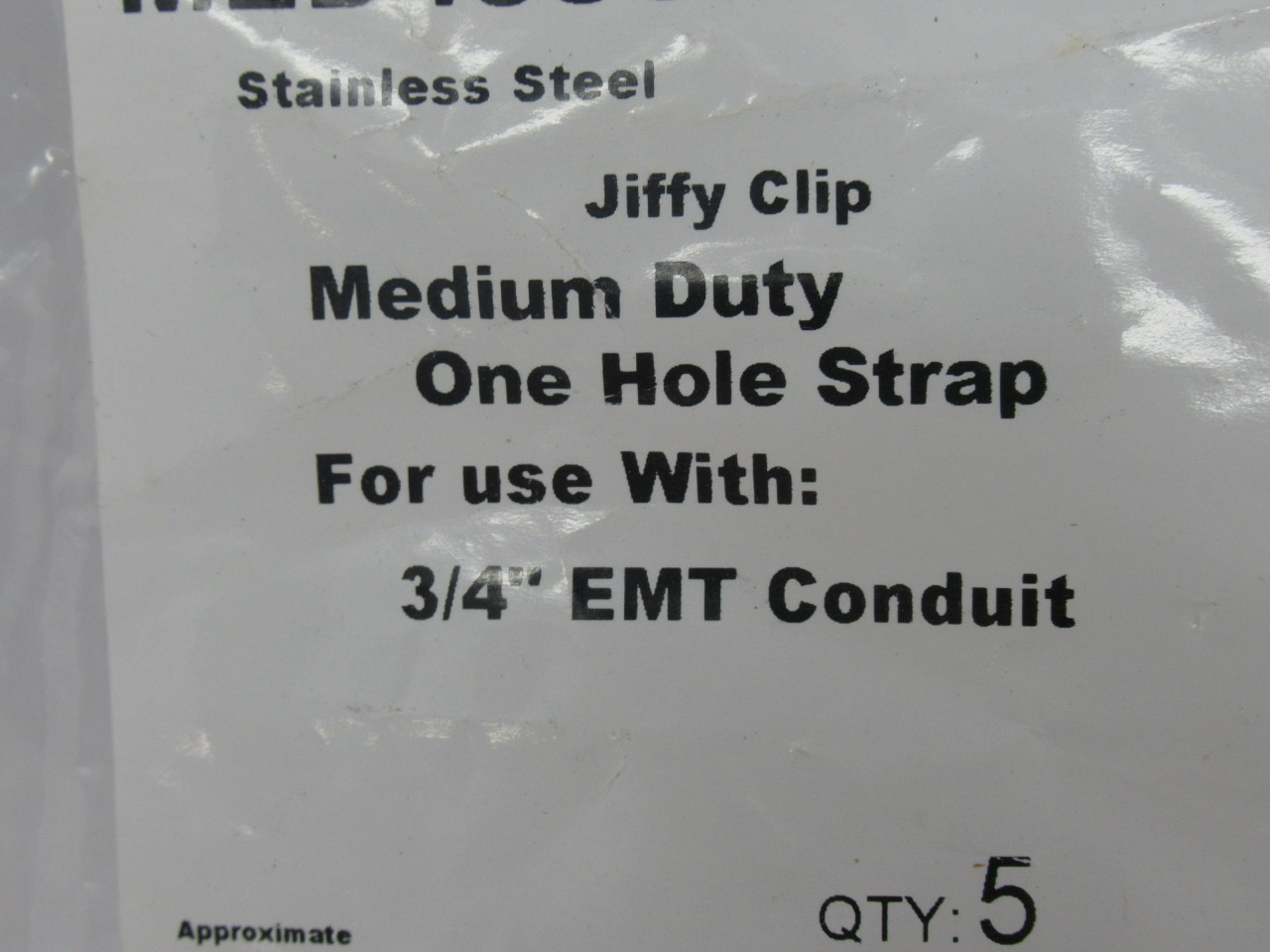 Minerallac MED45SSM Medium Duty Jiffy Clip 1 Hole Strap 3/4" EMT 5-Pk ! NWB !