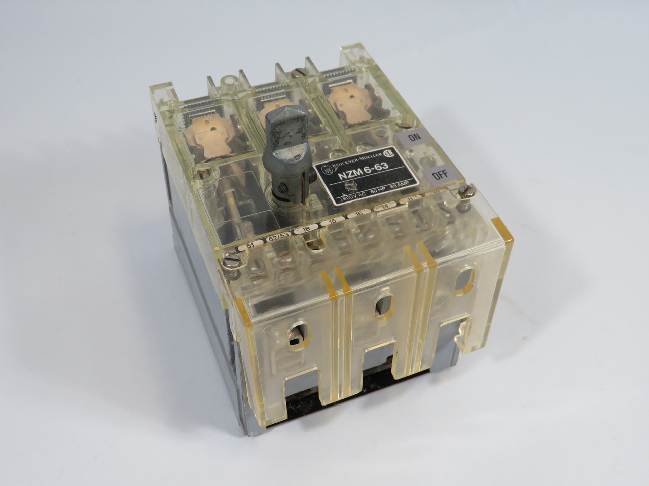 Klockner-Moeller NZM6-63 Circuit Breaker 63A 600V 3P USED