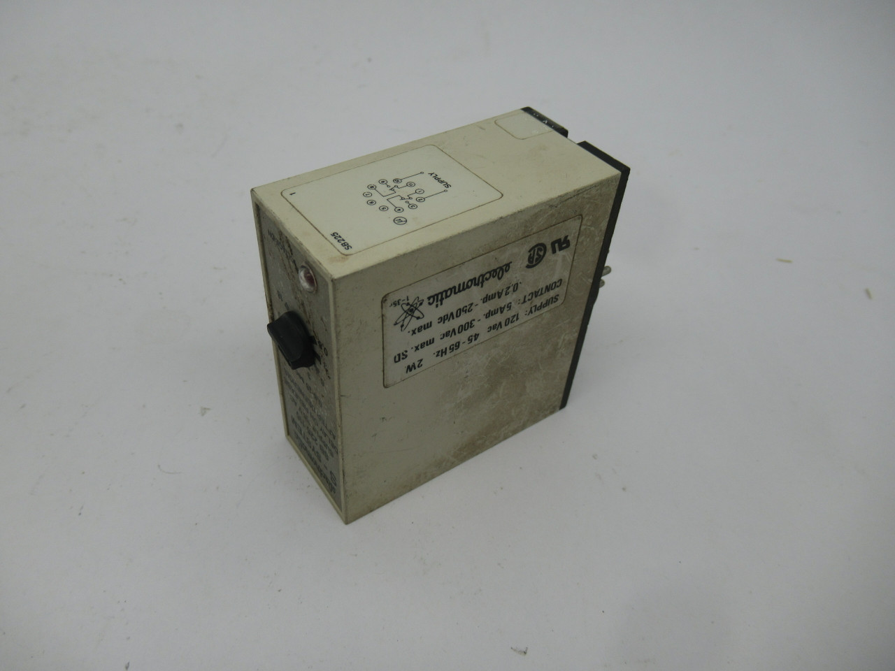 Electromatic SB-225-115 Time Delay Relay 15VAC 5A 0.8-18sec USED