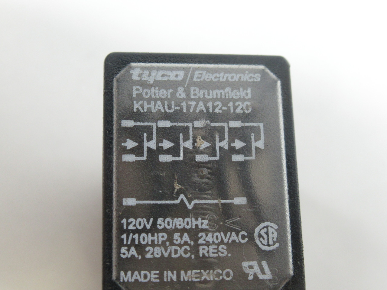 Potter & Brumfield KHAU-17A12-120 Relay 120V 50/60Hz Coil 5A USED