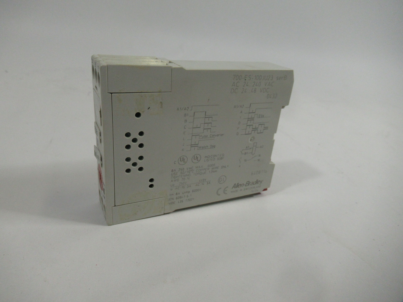 Allen-Bradley 700-FSB3CU23 Series B Relay 0.5-10s 24-48VDC 8A USED