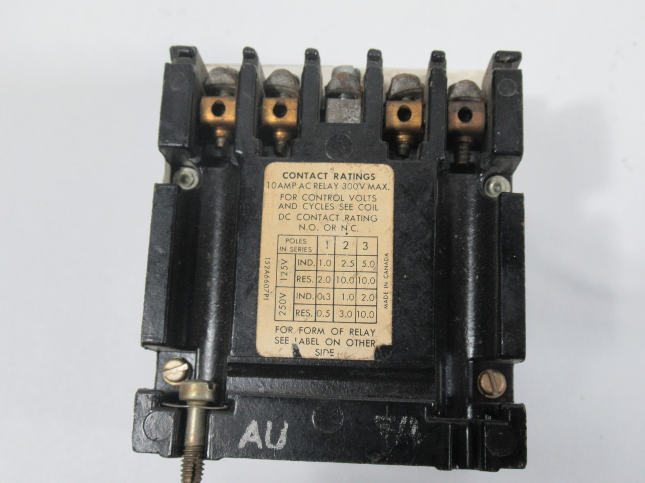 General Electric CR120AC Relay 300V 10A USED