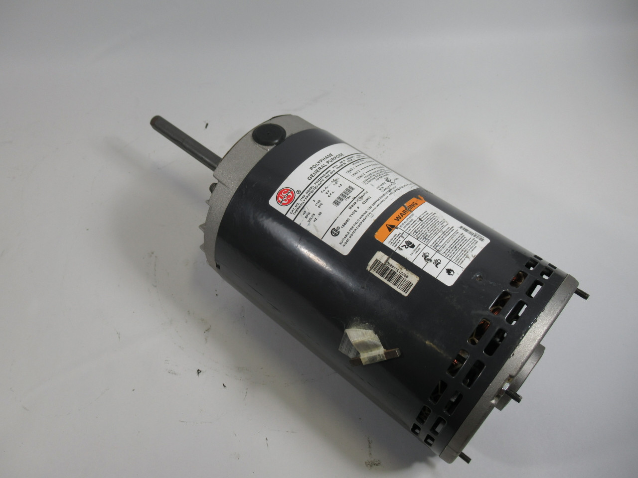 US Motors General Motor 2HP 1140rpm 575V 56 OAO 3Ph *No Feet* USED