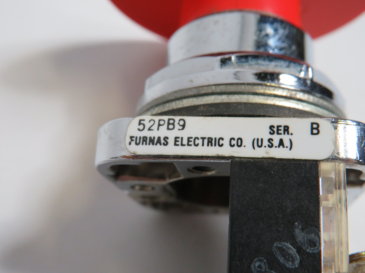 Furnas 52PB9E2J Ser B Red Mushroom Head Push Button 1NC SHELF WEAR USED