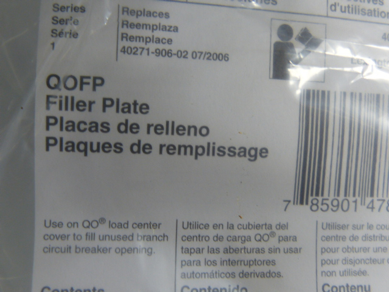 Square D QOFP Load Center Filler Plate 5Pk ! NWB !