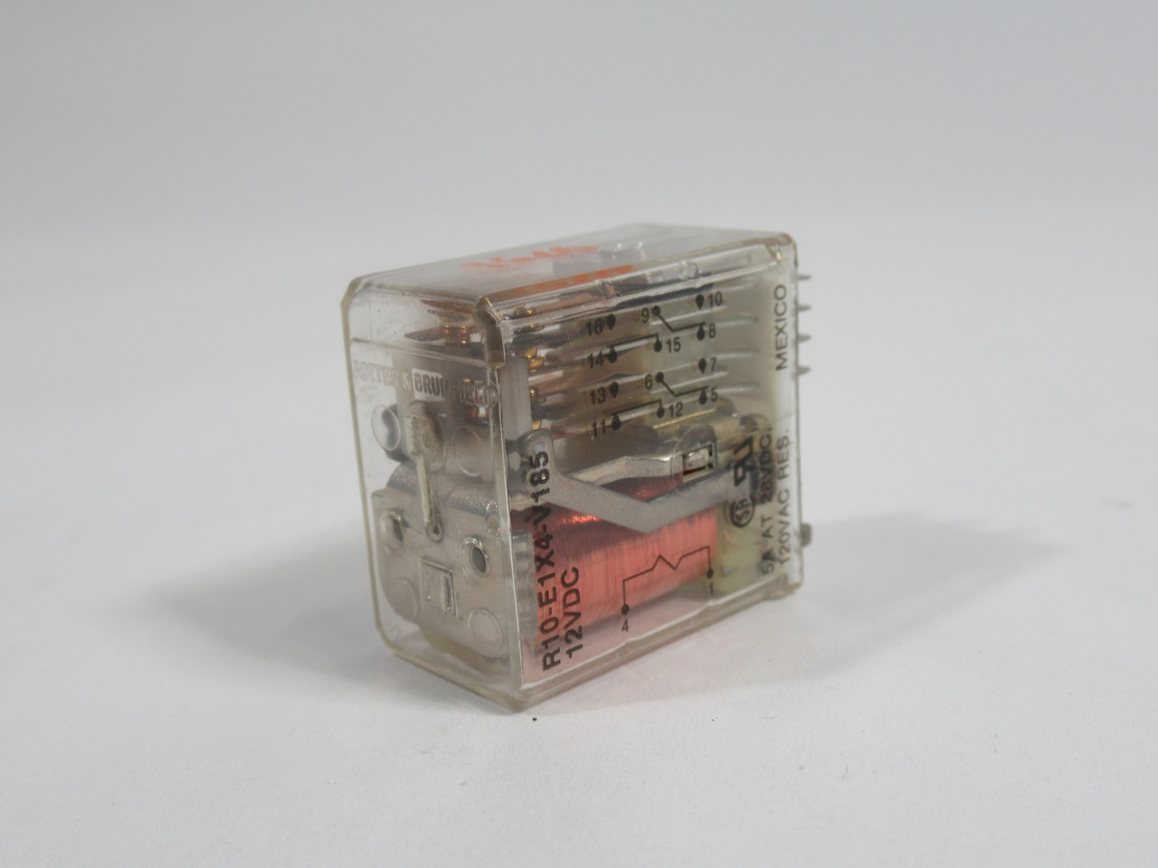 Potter & Brumfield R10-E1X4-V185 General Purpose Relay 12VDC Coil 5A ! NEW !