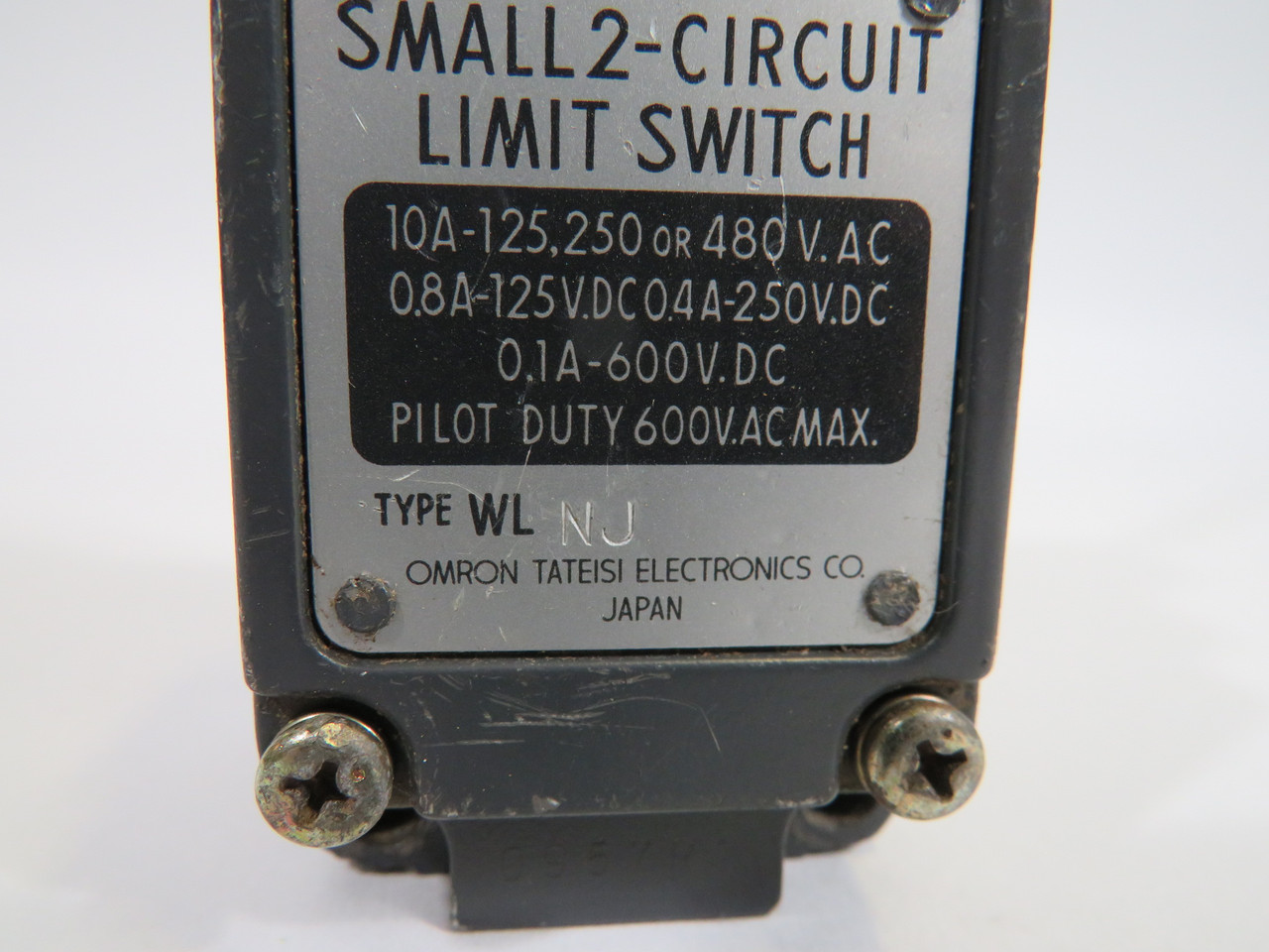 Omron WLNJ Limit Switch 10A@125/250/480V C/W Spring Head SHELF WEAR USED