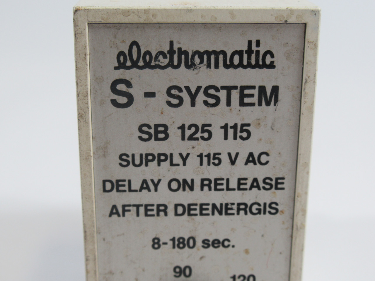 Electromatic SB-125-115 Time Delay Relay 8-180sec 115VAC 10A USED