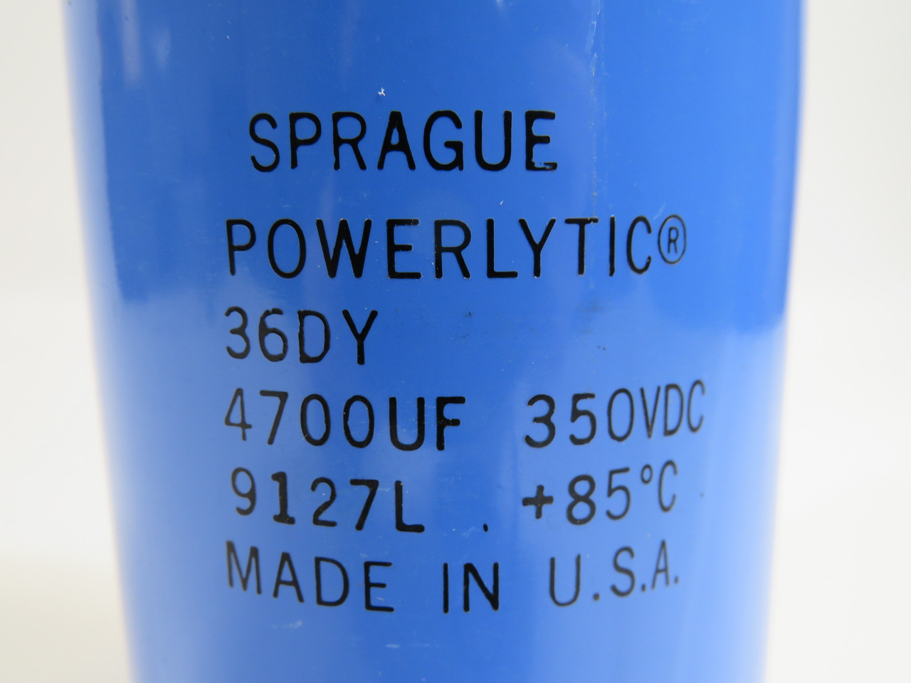 Sprague 36DY Screw Terminal Capacitor 4700uF 350VDC SHELF WEAR USED