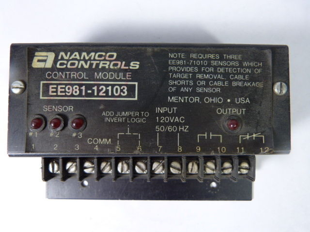 Namco EE981-12103 Detection Control Module 120VAC 50/60Hz USED
