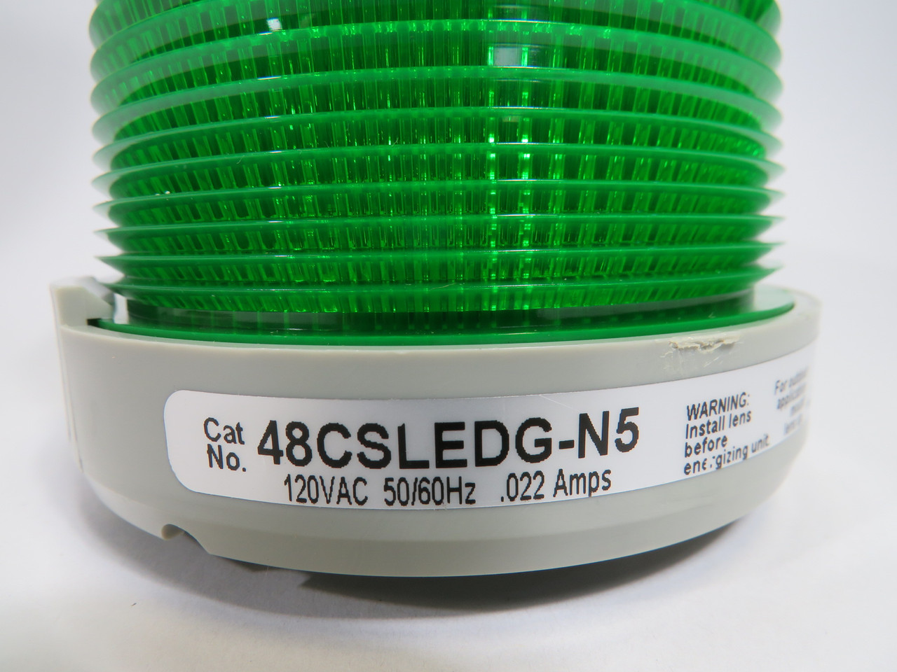 Edwards 48CSLEDG-N5 Steady-On Green LED Beacon 120V 50/60Hz 0.022A ! NEW !