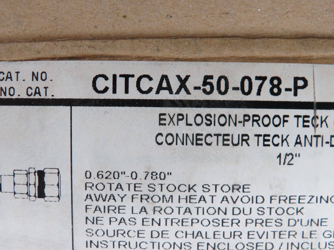 Iberville CITCAX-50-078-P Explosion-Proof Teck Connector 1/2" NPT ! NEW !