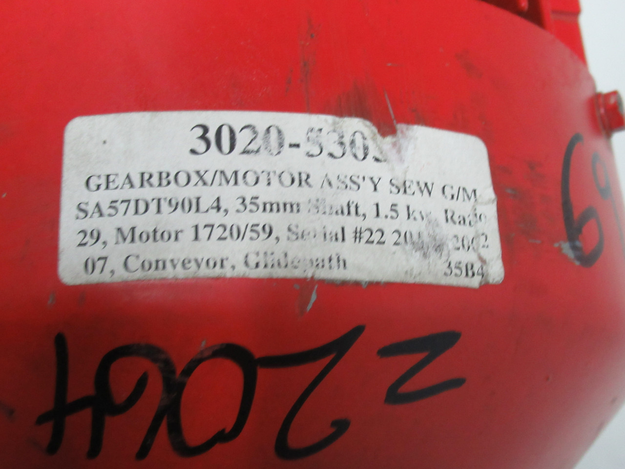 Sew-Eurodrive 1.5kW 1720RPM C/W Gear Reducer 29:1 Ratio USED