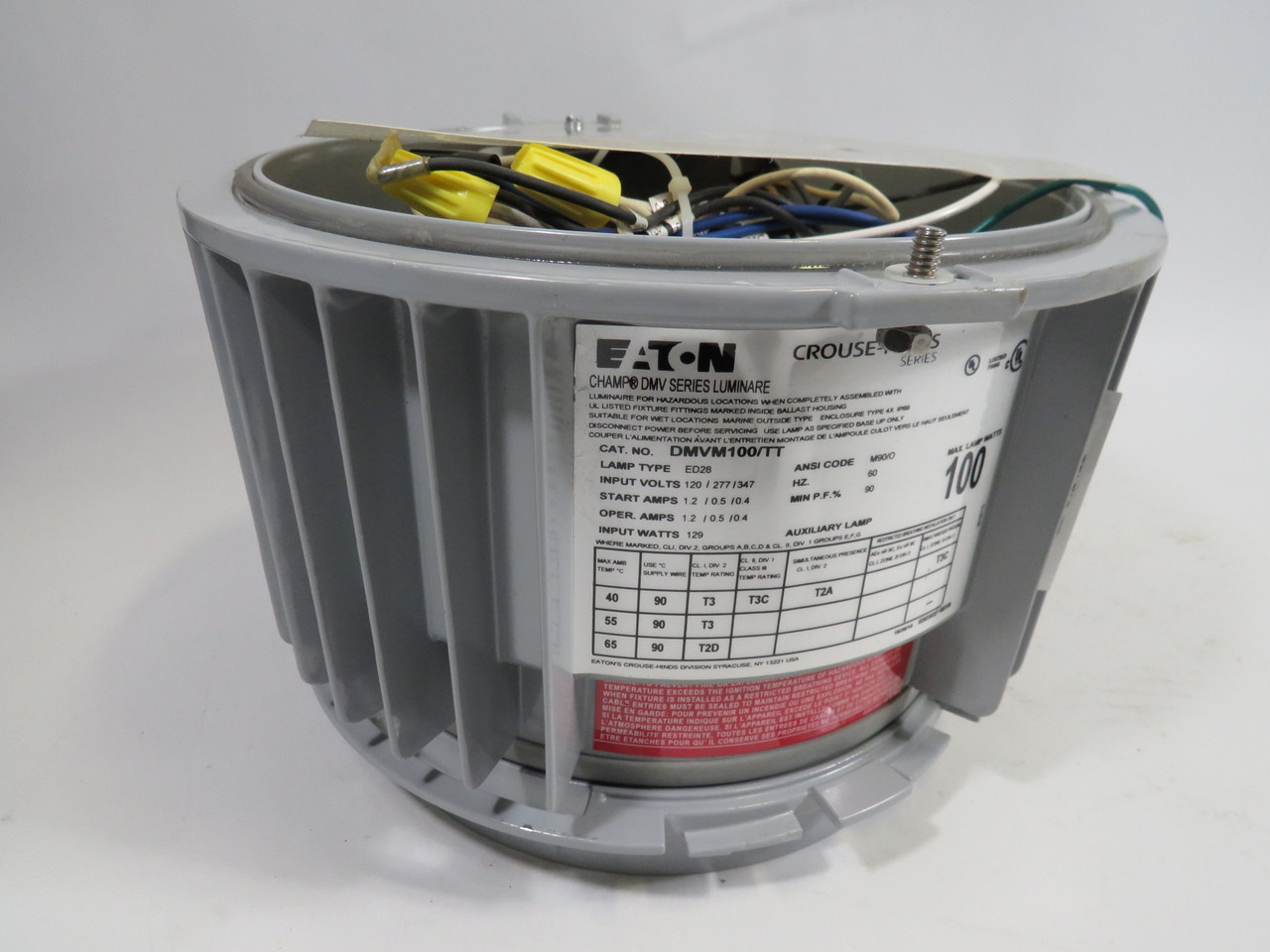 Eaton Crouse-Hinds DMVM100/TT Metal Halide Luminaire 100W 120/277/347V NEW