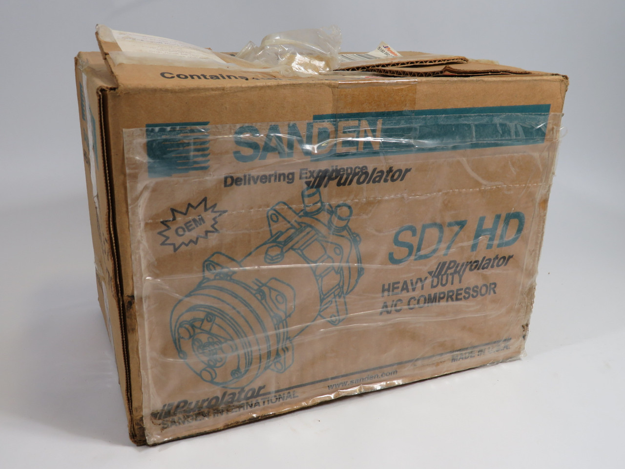 Sanden 5313 Compressor 4487 Model 7H15SHD Ear Mount 24V PV8 130mm Pulley ! NEW !