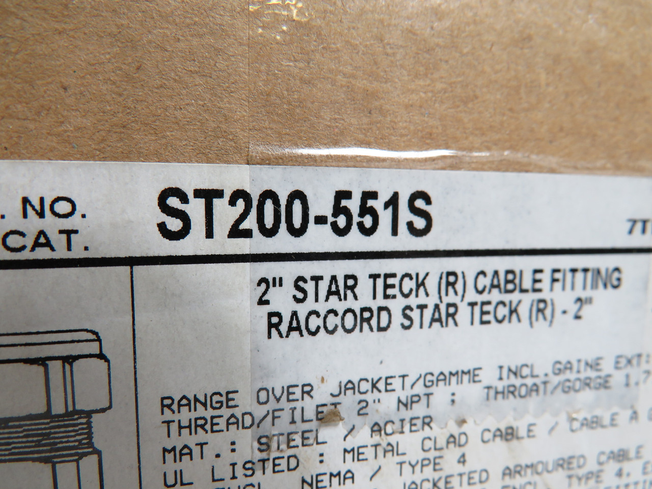 Thomas & Betts ST200-551S 2" Teck Cable Fitting Box of 5 ! NEW !