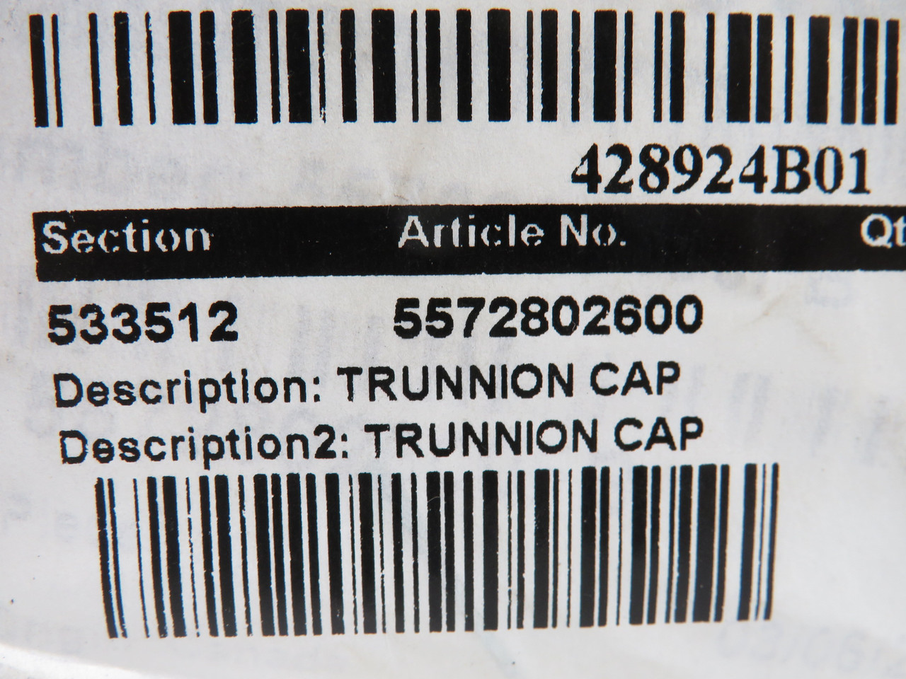 Atlas Copco 5572802600 Trunnion Cap ! NOP !