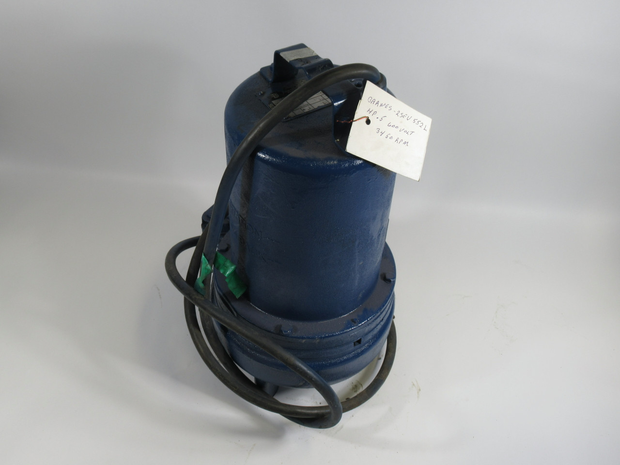 Barnes 2SEV552L Submersible Sewage Ejector Pump 0.5HP 600V 3450RPM USED