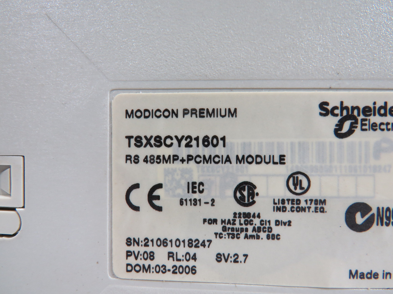 Schneider Modicon TSXSCY21601 Communication Module NO CARD USED