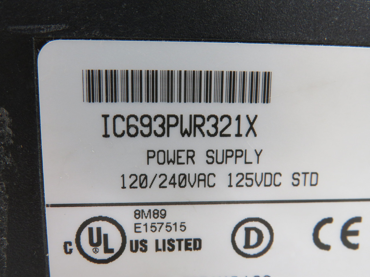 GE Fanuc IC693PWR321X Power Supply Module 120/240VAC 125VDC STD USED