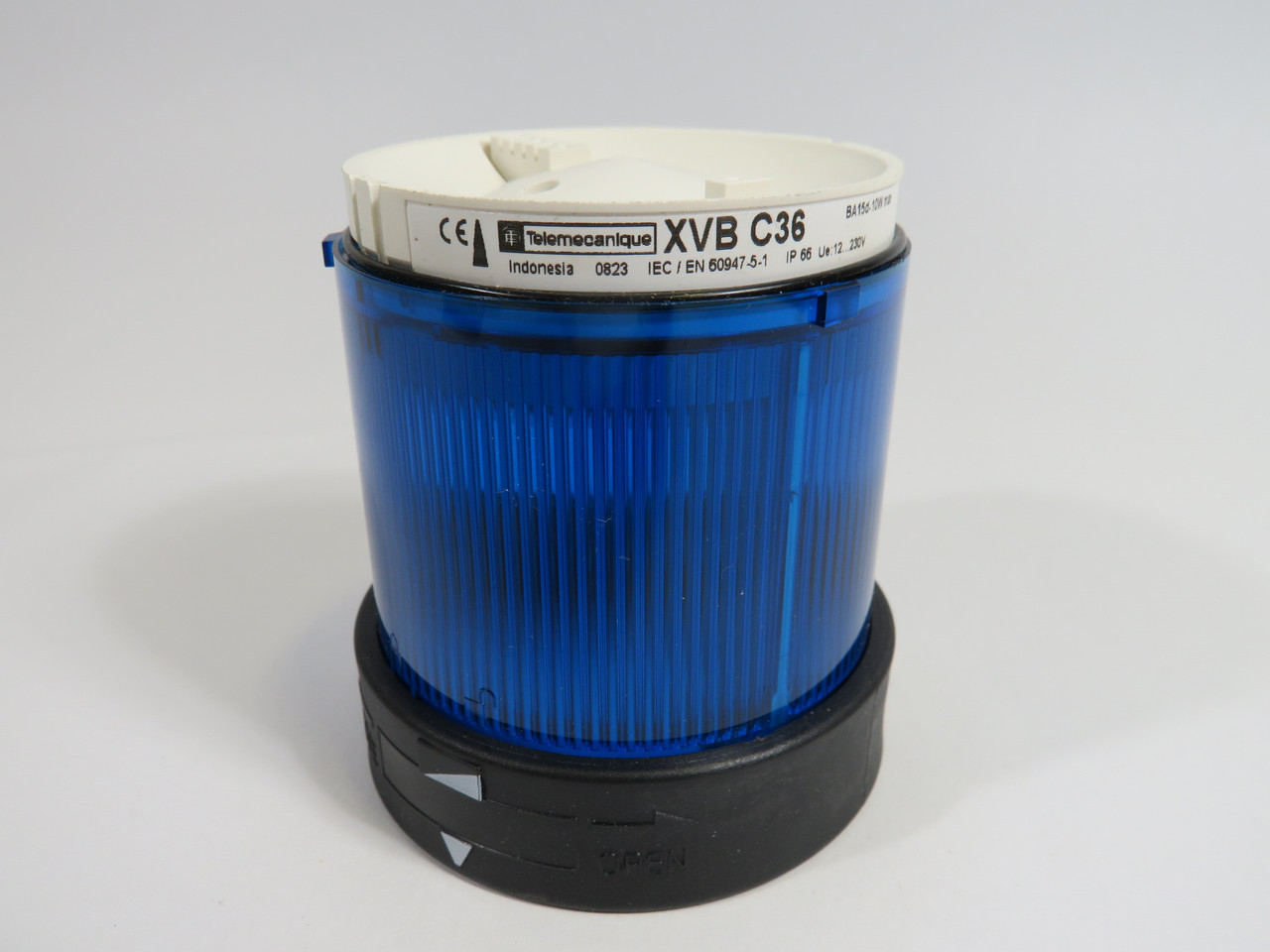Telemecanique XVBC36 084509 Blue Steady Stack Light 12-230V 10W No Bulb ! NEW !