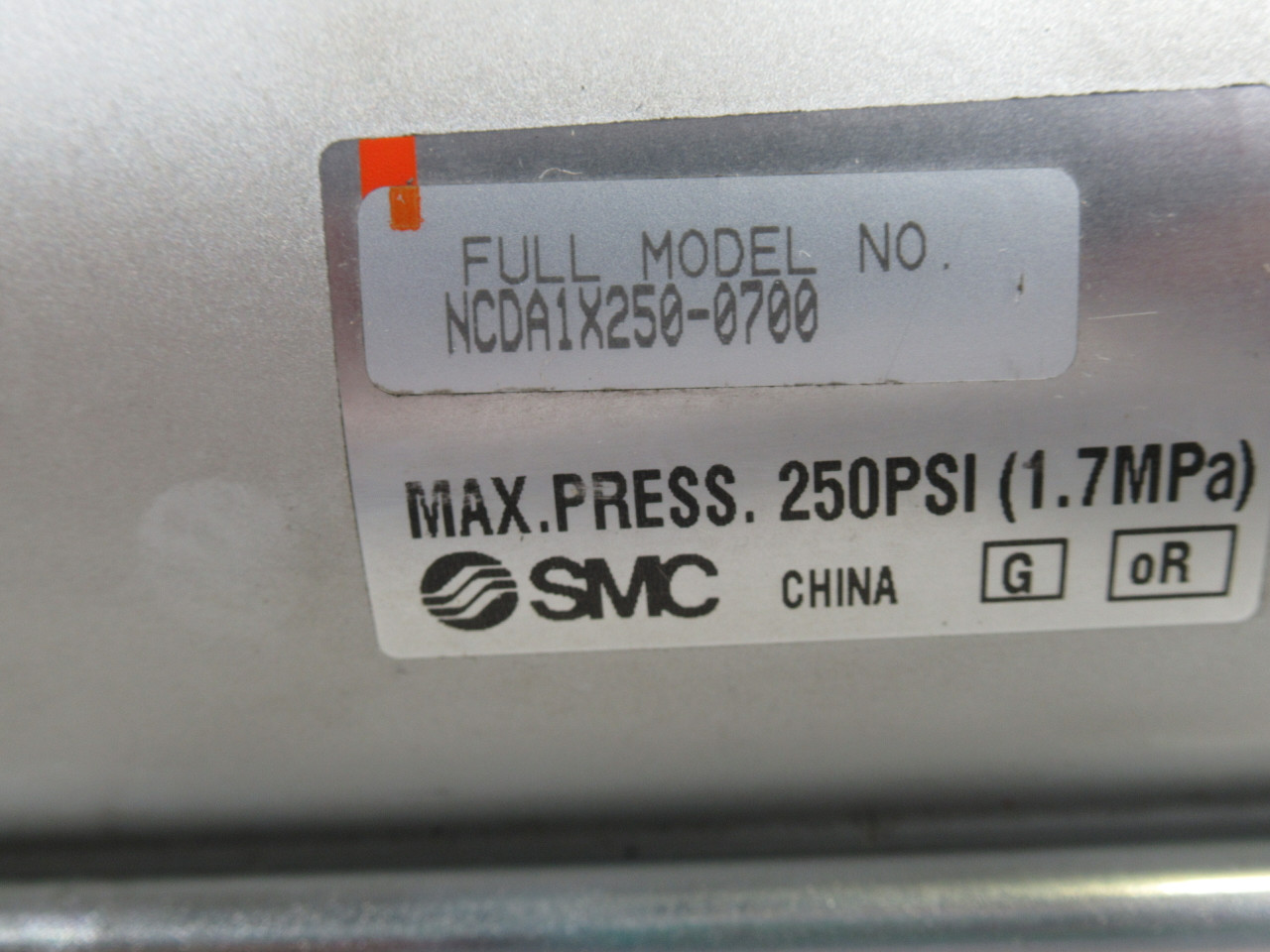 SMC NCDA1X250-0700 Tie-Rod Cylinder 2.50" Bore 7" Stroke USED