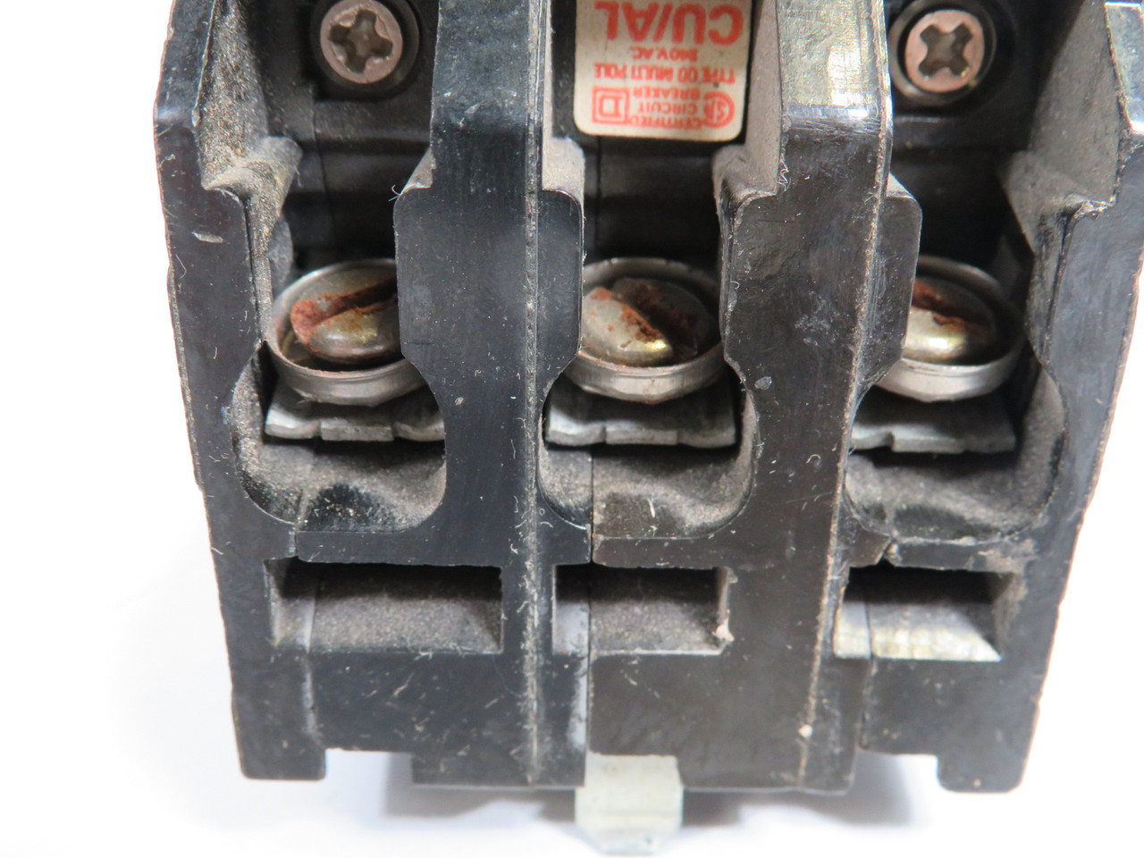 Square D QO-330 Circuit Breaker 30A 240V 3-Pole MISSING SCREWS/RUST USED