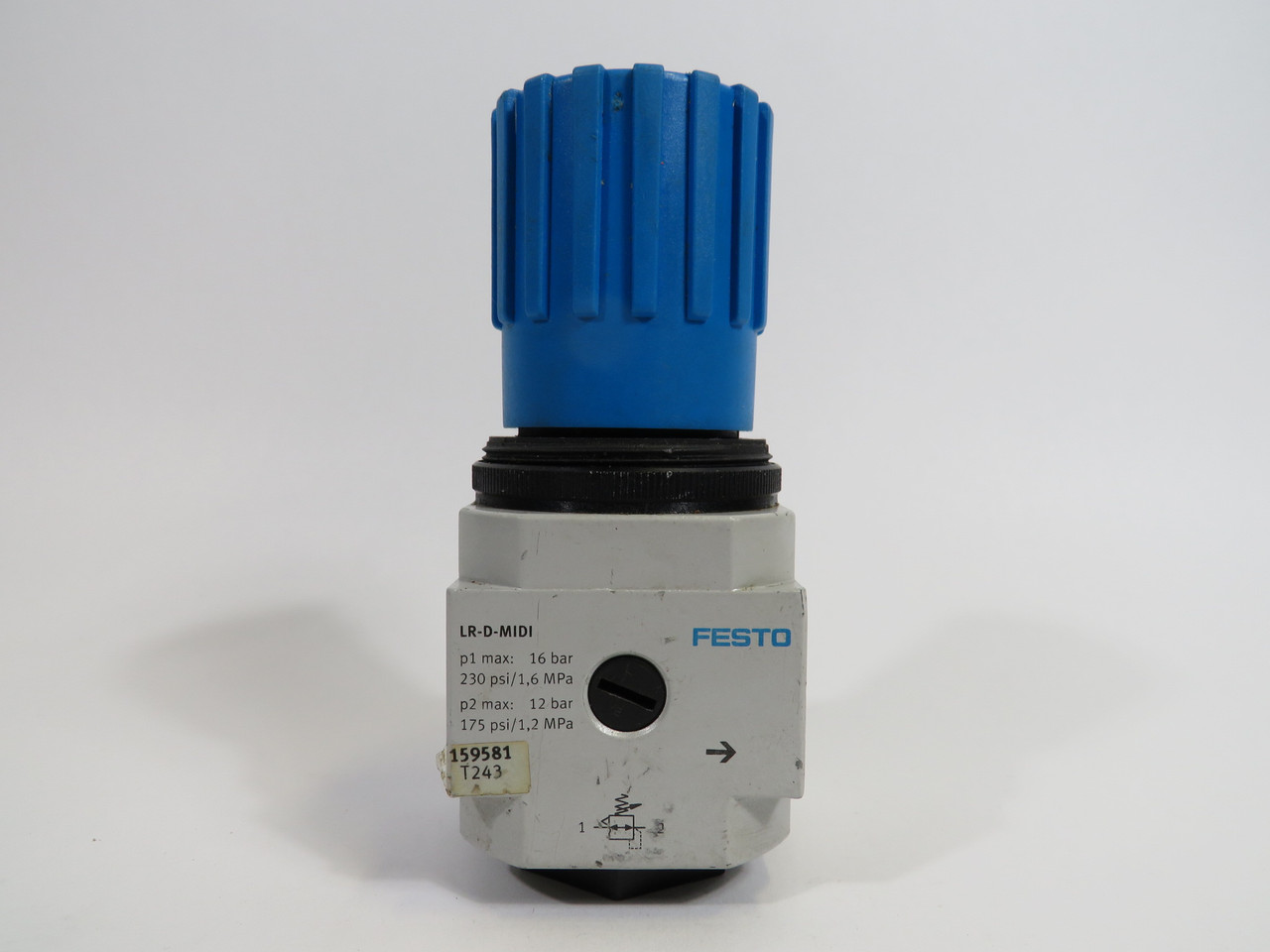 Festo 159581 LR-1/2-D-MIDI Regulator G1/2 Port No Gauge/Plates SHELF WEAR USED