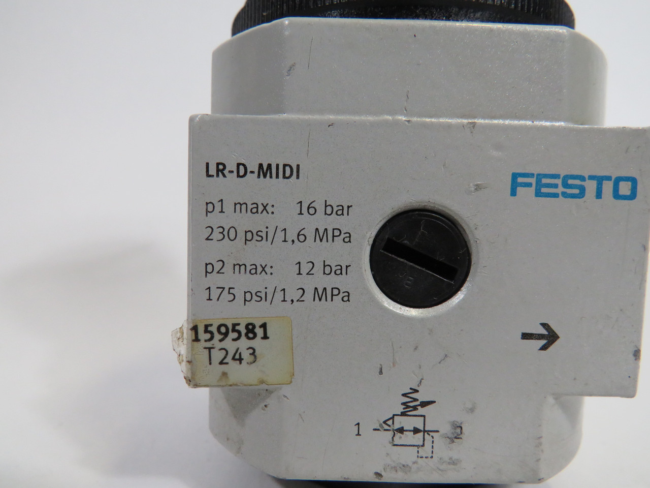 Festo 159581 LR-1/2-D-MIDI Regulator G1/2 Port No Gauge/Plates COS DMG USED