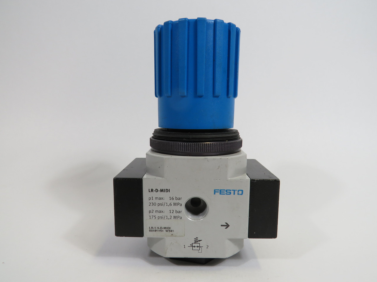 Festo 186451 LR-1/4-D-MIDI Pressure Regulator G1/4 Port No Gauge USED