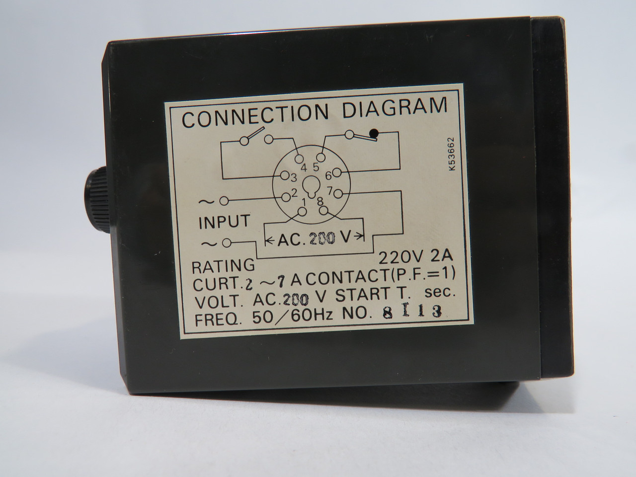 Kasuga RAS-70U Under Current Relay 2-7A 200/220V 50/60Hz USED