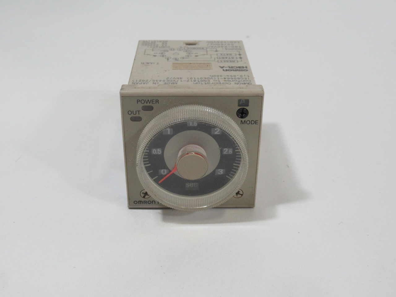Omron H3CR-A Timer Relay 0.05s-300h 100-240VAC 50/60Hz 100-125VDC 5A USED